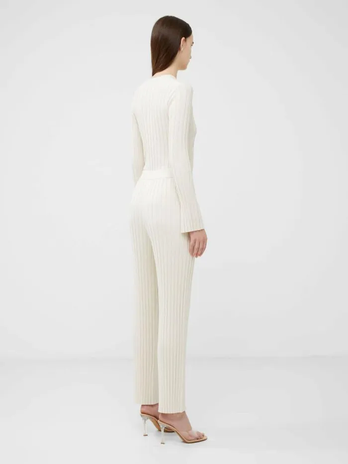 French Connection Minar Eco Pleated Trousers Classic Cream Women Trousers