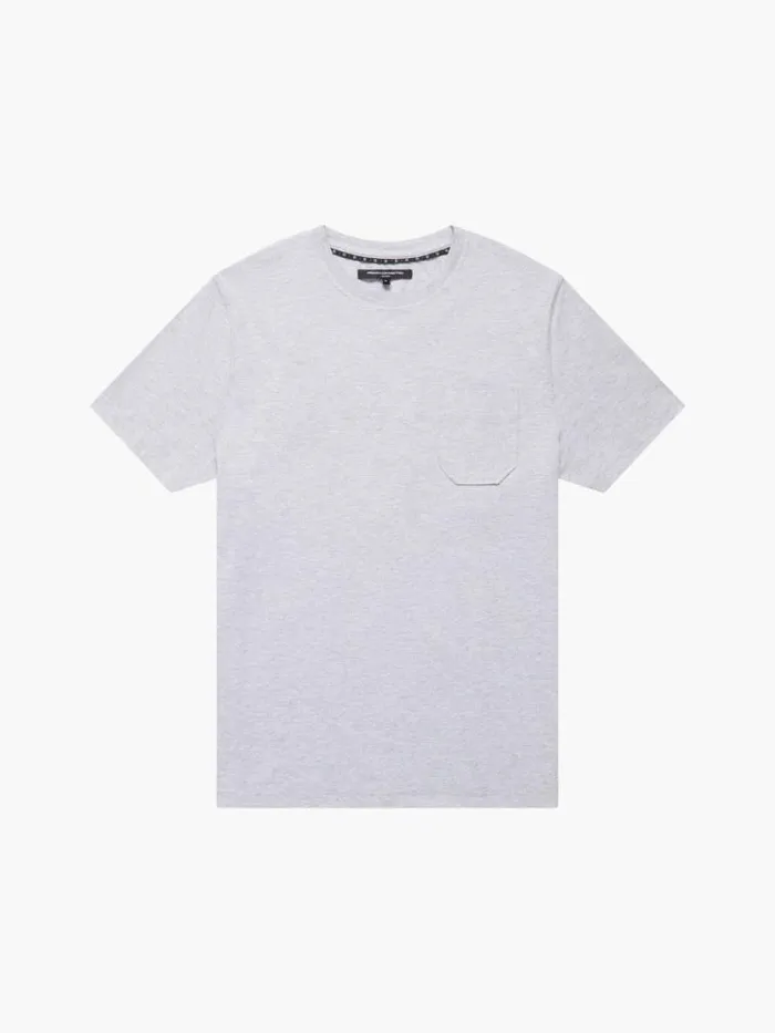 French Connection Organic Pocket TShirt Light Grey Mel Men TShirts and Polo Shirts