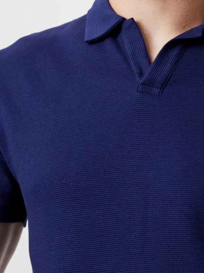 French Connection Ottoman Trophy Neck TShirt Marine Men TShirts and Polo Shirts