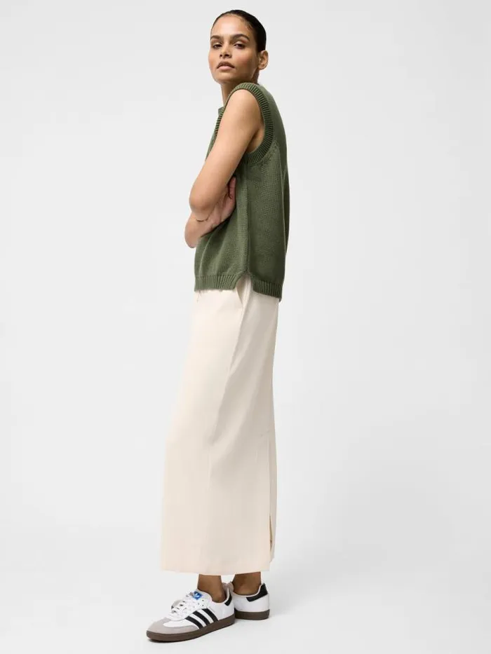French Connection Oversized Knit Tank Khaki Women Jumpers and Cardigans