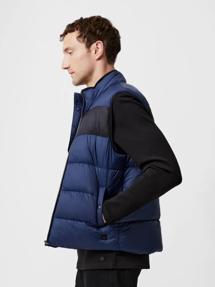 French Connection Quilted Gilet Marineblack Men Coats and Jackets