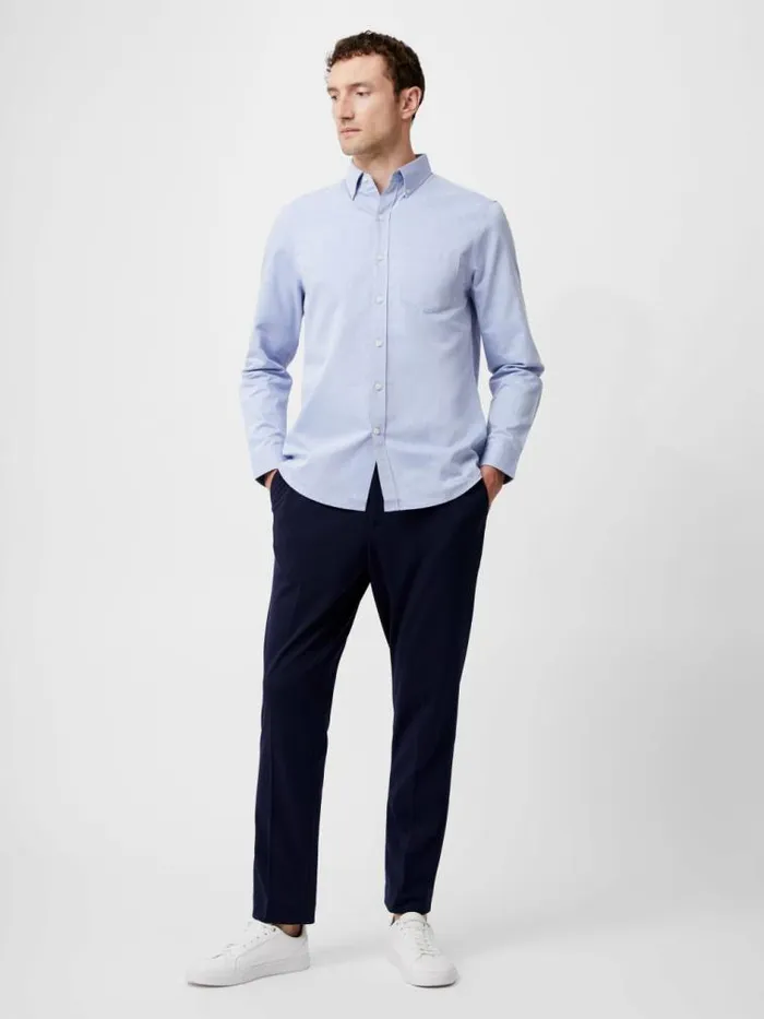 French Connection Regular Fit Button Down Oxford Shirt Light Blue Men Shirts