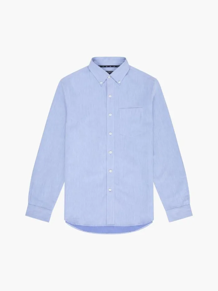 French Connection Regular Fit Button Down Oxford Shirt Light Blue Men Shirts