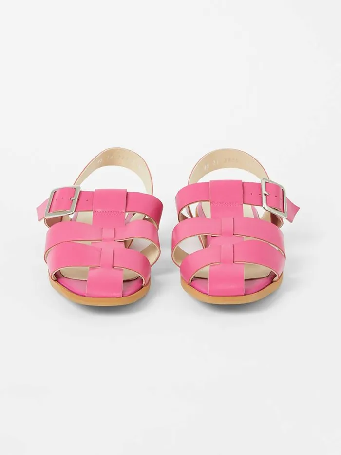 French Connection SW X Luisa Fisherman Caged Sandals Fuchsia Women Shoes