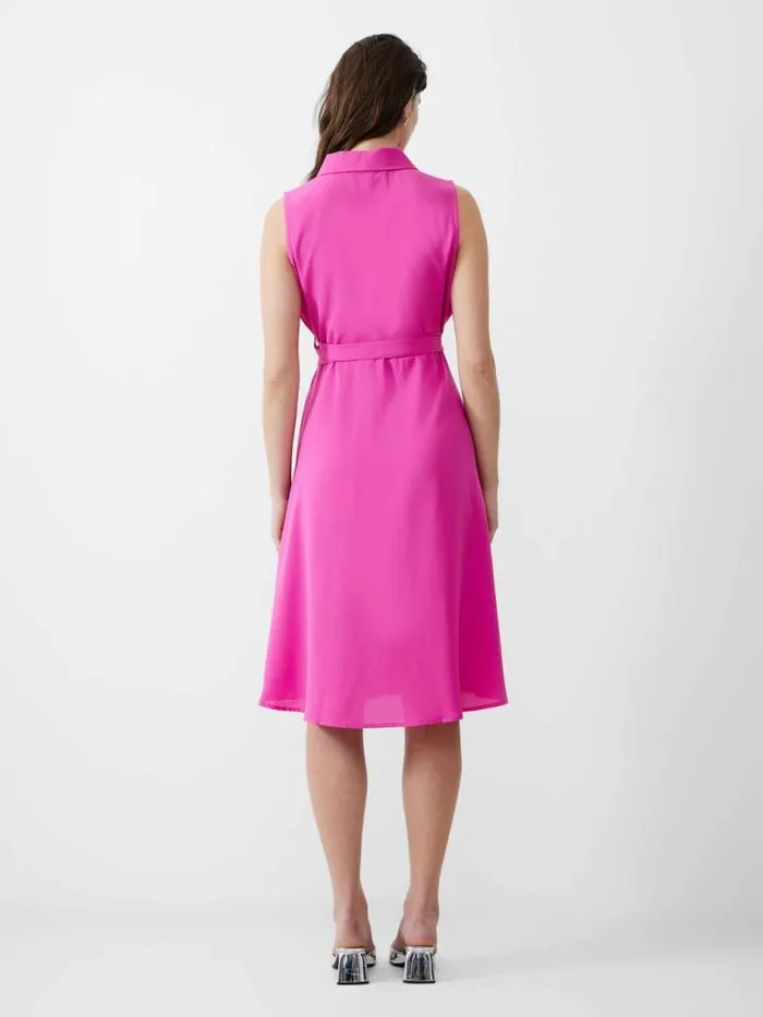 French Connection Sleeveless Shawl Dress Wild Rosa Women Dresses