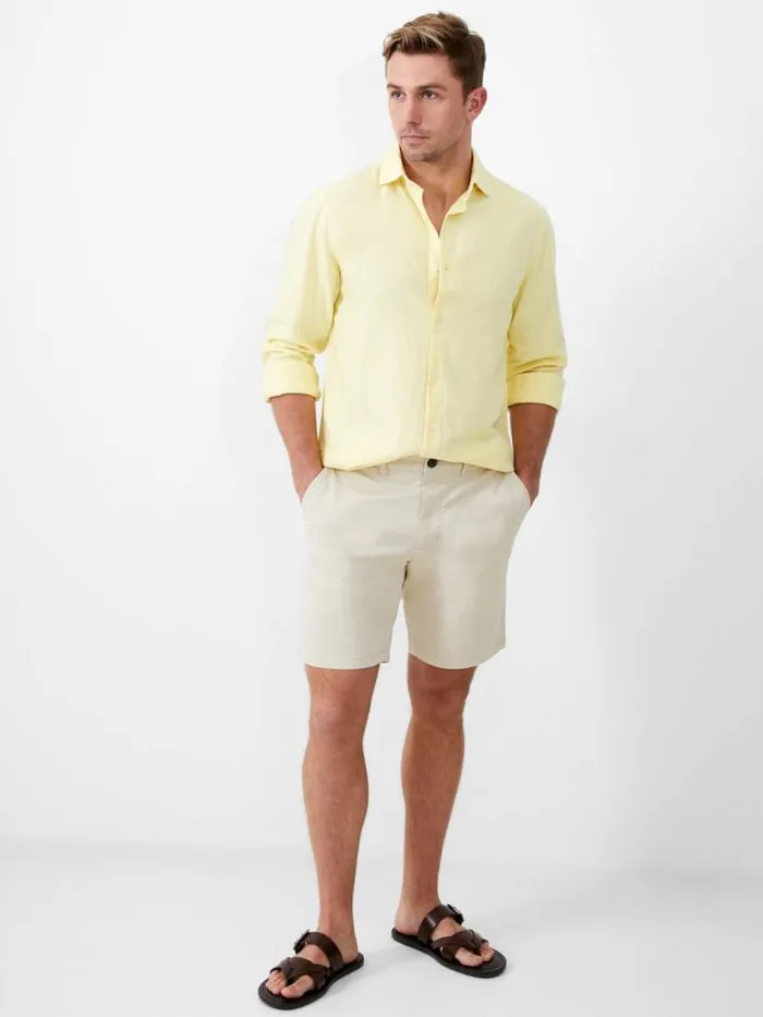French Connection Stretch Chino Shorts Stone Men Shorts