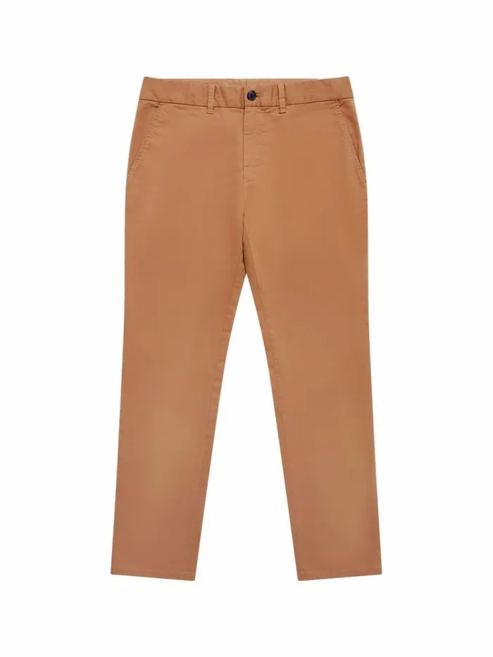 French Connection Stretch Chino Trousers Tobacco Men Trousers