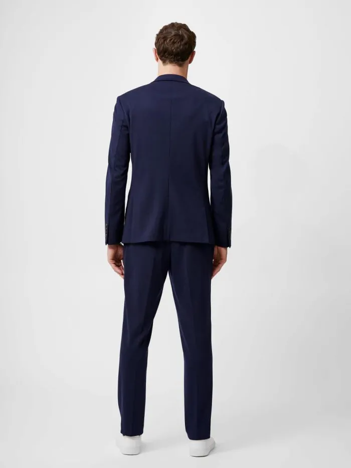 French Connection Stretch Knit Suit Jacket Marine Men Coats and Jackets