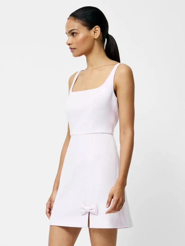 French Connection Whisper Bow Slit Strappy Mini Dress Sweet Pink Women Dresses