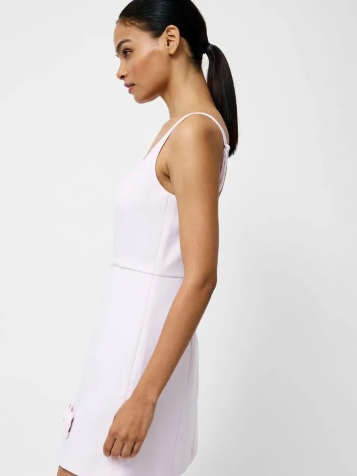 French Connection Whisper Bow Slit Strappy Mini Dress Sweet Pink Women Dresses
