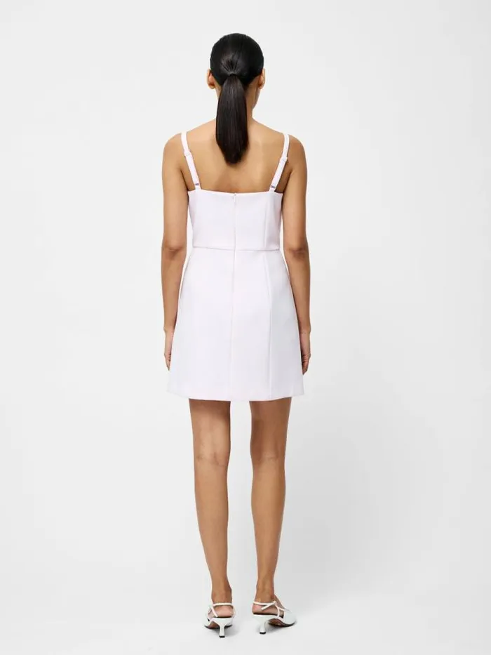 French Connection Whisper Bow Slit Strappy Mini Dress Sweet Pink Women Dresses