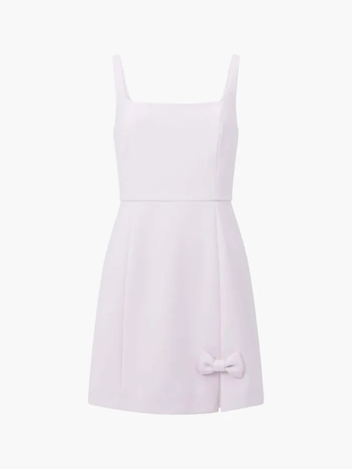 French Connection Whisper Bow Slit Strappy Mini Dress Sweet Pink Women Dresses