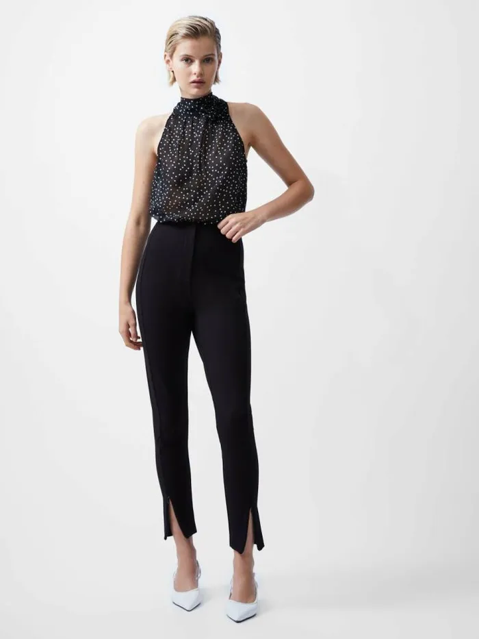 French Connection Xia Ponte Jersey Leggings Blackout Women Trousers