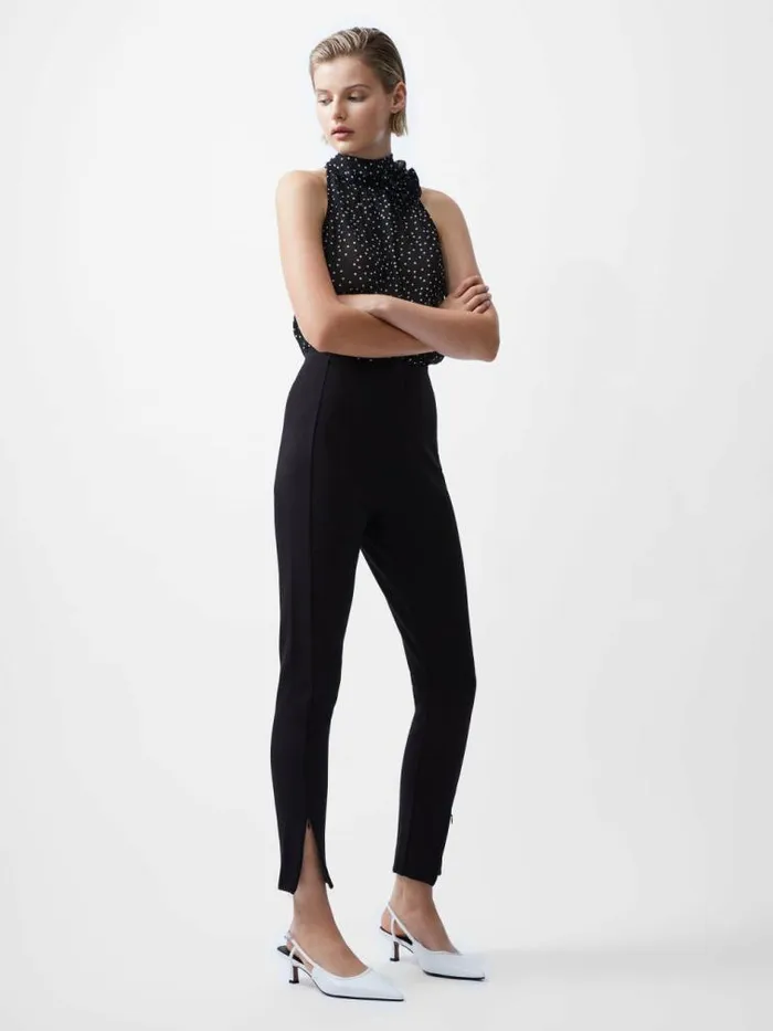 French Connection Xia Ponte Jersey Leggings Blackout Women Trousers