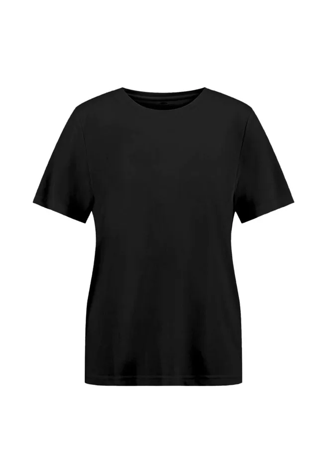 FYNCHHATTON Basic Tshirt With A Round Neckline Milkblack Women Tshirts