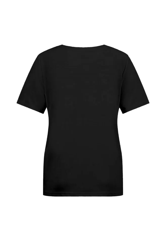 FYNCHHATTON Basic Tshirt With A Round Neckline Milkblack Women Tshirts
