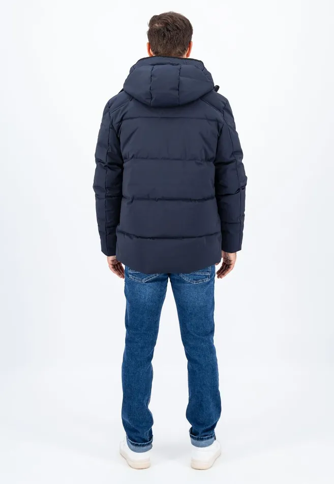 FYNCHHATTON Buffer Jacket With Hood Dark Navy Men Jackets and Coats