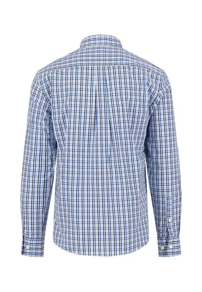 FYNCHHATTON Checked Shirt With Buttondown Collar Poppy Redturf Greensummer Breeze Men Shirts