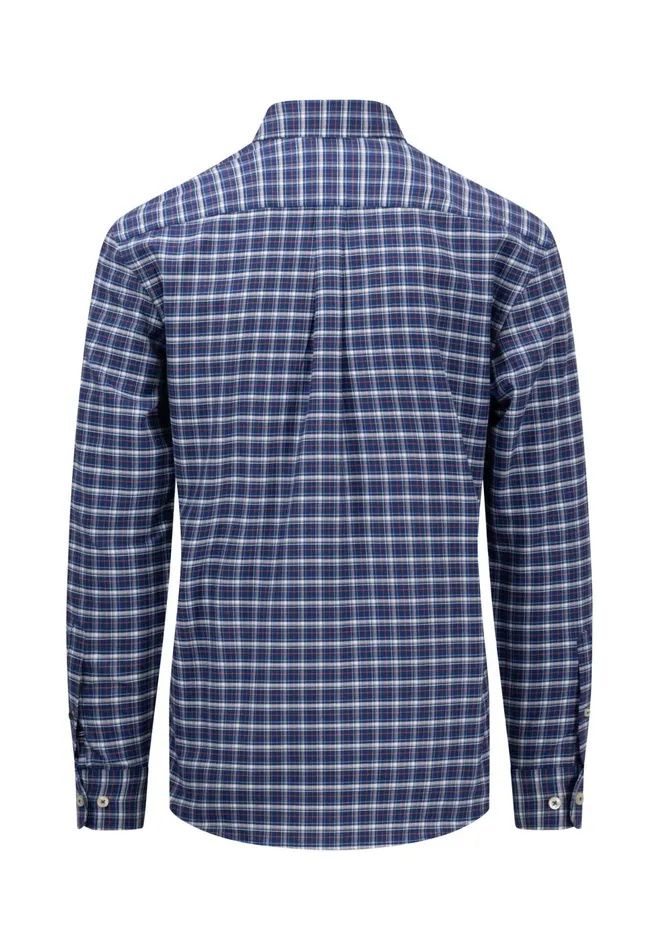 FYNCHHATTON Checked Shirt With Buttondown Collar Summer Breezeorient Rednavy Men Sale FYNCHHATTON Checked Shirt With Buttondown Collar Summer Breezeorient Rednavy Men Sale