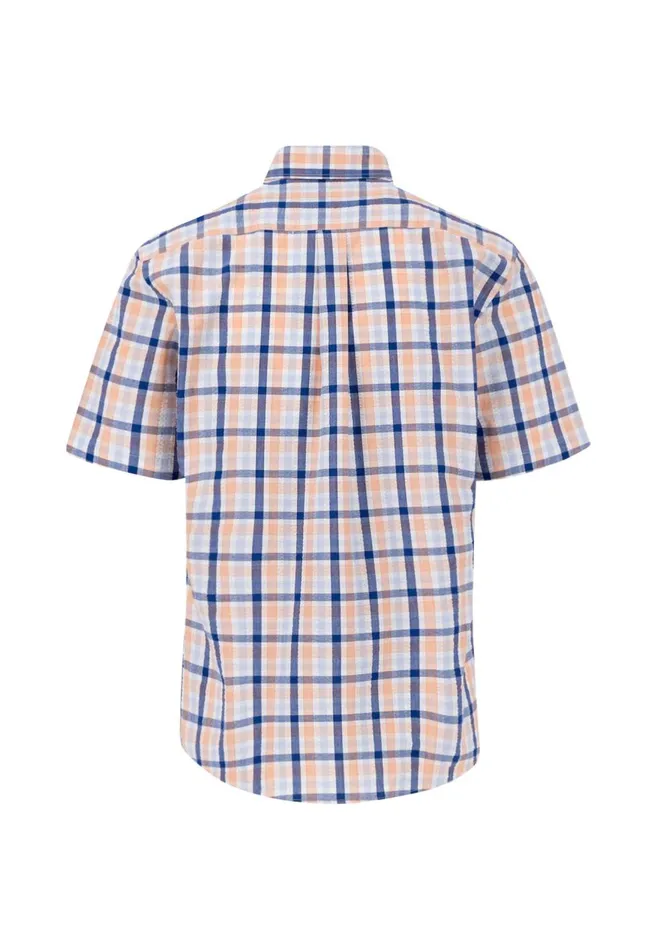 FYNCHHATTON Checkered Halk Shirt Made Of Cotton Sunny Orangeturf Green Men Shirts