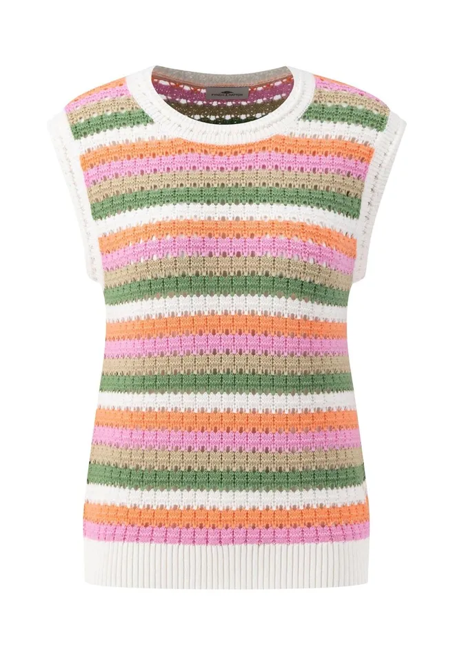FYNCHHATTON Colorful Striped Knitting Sweaters Milk Women Sale FYNCHHATTON Colorful Striped Knitting Sweaters Milk Women Sale