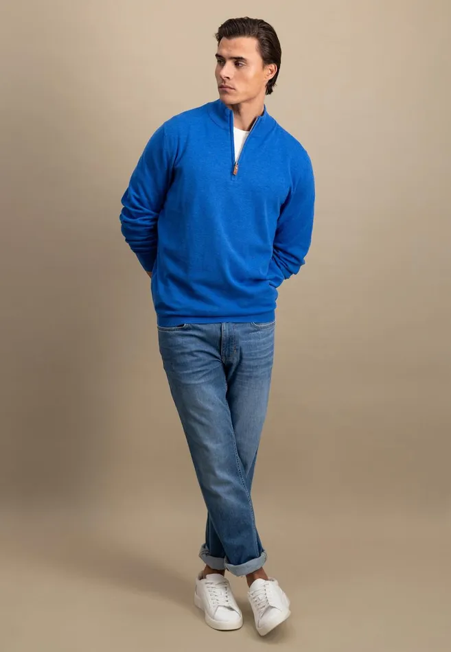 FYNCHHATTON Cotton Knitting Sweaters With A Troyer Collar Turf Greensummer Breezepeestrong Bluenavynew Offwhite Men Sweater