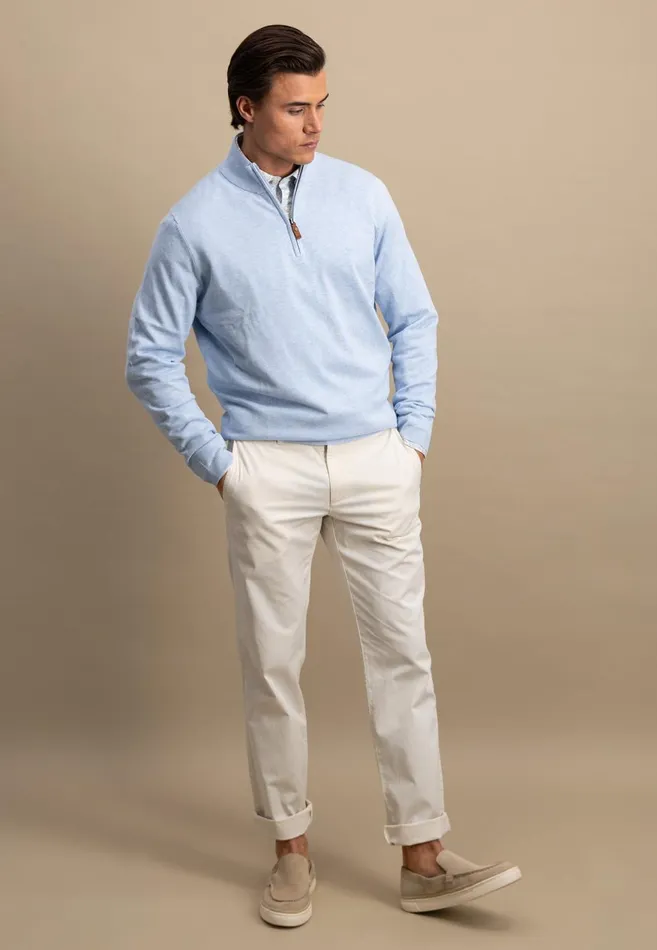 FYNCHHATTON Cotton Knitting Sweaters With A Troyer Collar Turf Greensummer Breezepeestrong Bluenavynew Offwhite Men Sweater