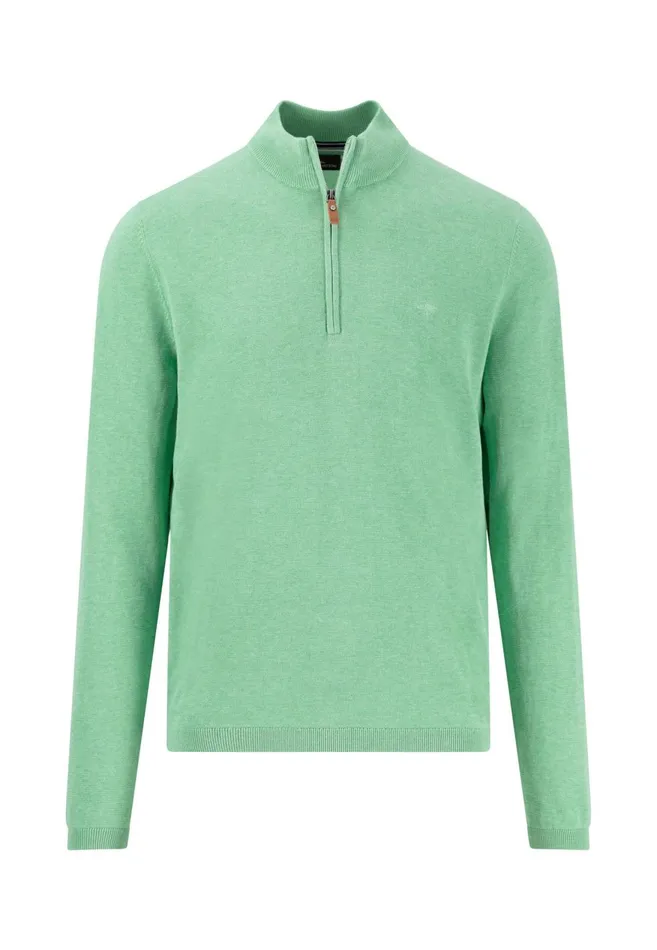 FYNCHHATTON Cotton Knitting Sweaters With A Troyer Collar Turf Greensummer Breezepeestrong Bluenavynew Offwhite Men Sweater