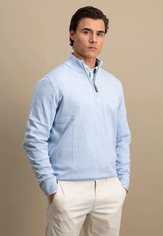 FYNCHHATTON Cotton Knitting Sweaters With A Troyer Collar Turf Greensummer Breezepeestrong Bluenavynew Offwhite Men Sweater
