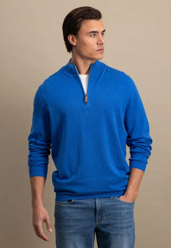 FYNCHHATTON Cotton Knitting Sweaters With A Troyer Collar Turf Greensummer Breezepeestrong Bluenavynew Offwhite Men Sweater
