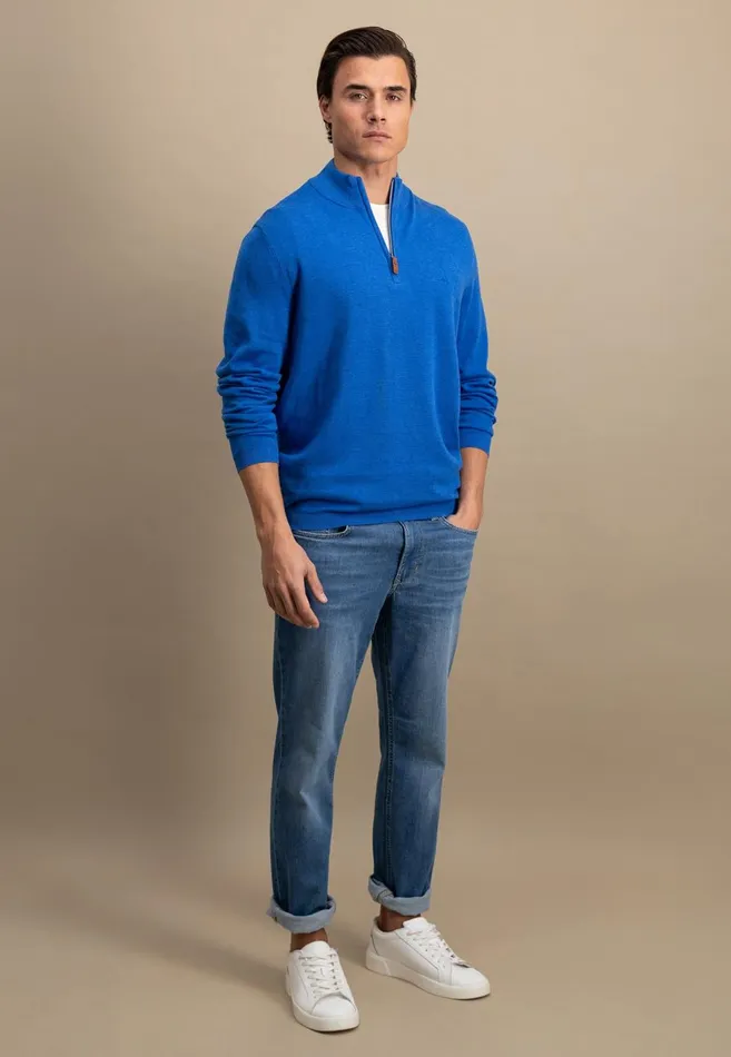 FYNCHHATTON Cotton Knitting Sweaters With A Troyer Collar Turf Greensummer Breezepeestrong Bluenavynew Offwhite Men Sweater