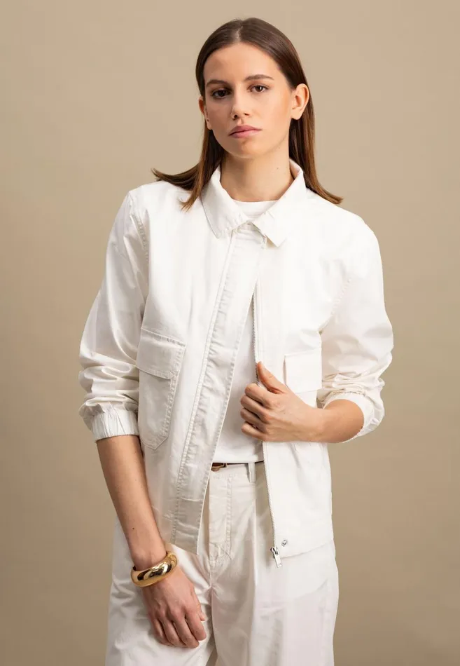 FYNCHHATTON Cotton Mix Jacket With A Loose Fit Milk Women Jack