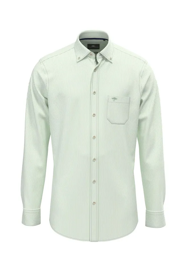 FYNCHHATTON Cotton Shirt With Buttondown Collar Peenew Turf Greenturf Greenwhite Men Shirts