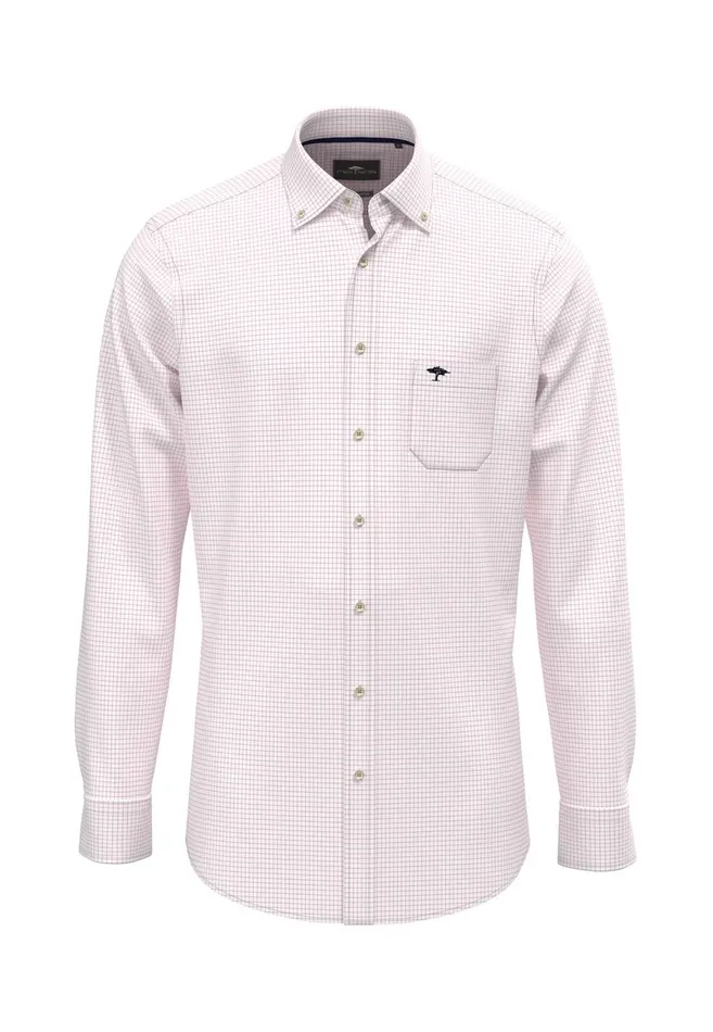 FYNCHHATTON Cotton Shirt With Buttondown Collar Peenew Turf Greenturf Greenwhite Men Shirts