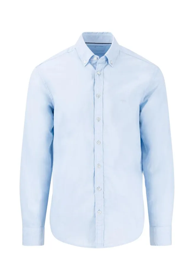 FYNCHHATTON Cotton Shirt With Buttondown Collar Summer Breezepeenavyturf Green Men Shirts