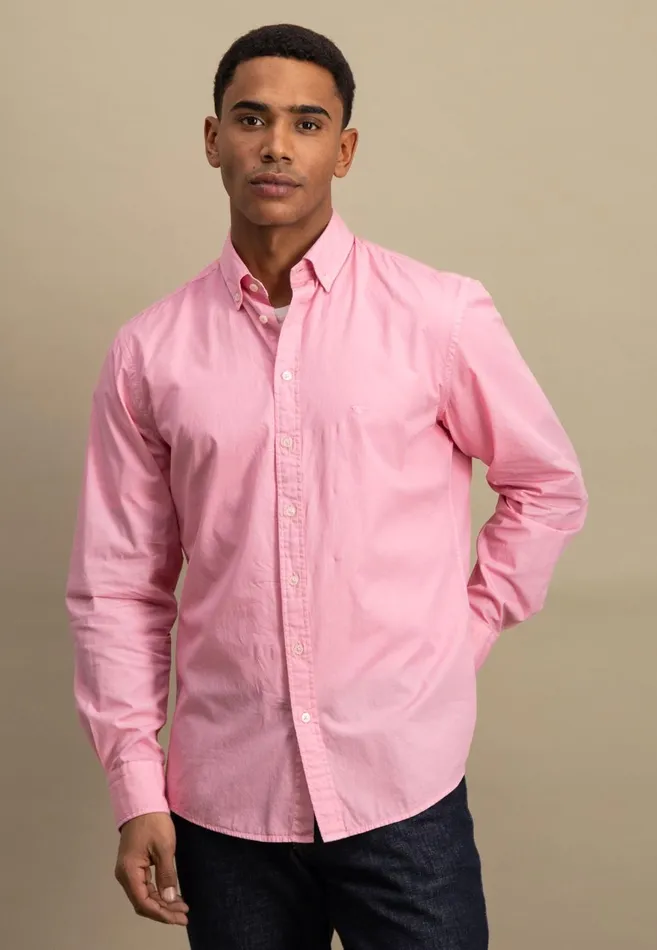 FYNCHHATTON Cotton Shirt With Buttondown Collar Summer Breezepeenavyturf Green Men Shirts