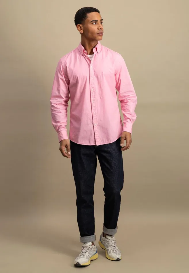 FYNCHHATTON Cotton Shirt With Buttondown Collar Summer Breezepeenavyturf Green Men Shirts