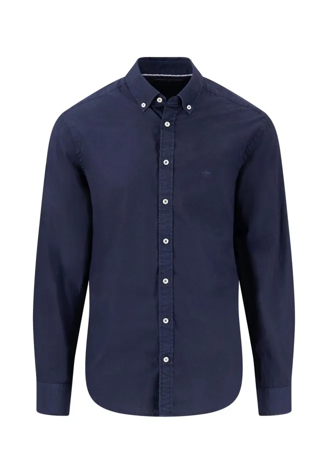 FYNCHHATTON Cotton Shirt With Buttondown Collar Summer Breezepeenavyturf Green Men Shirts