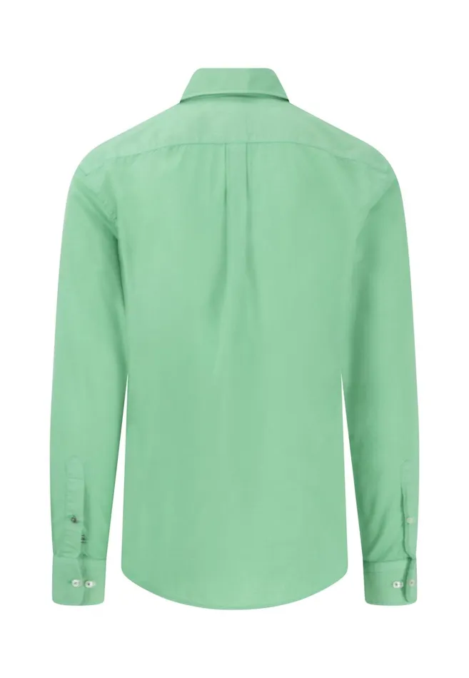 FYNCHHATTON Cotton Shirt With Buttondown Collar Summer Breezepeenavyturf Green Men Shirts