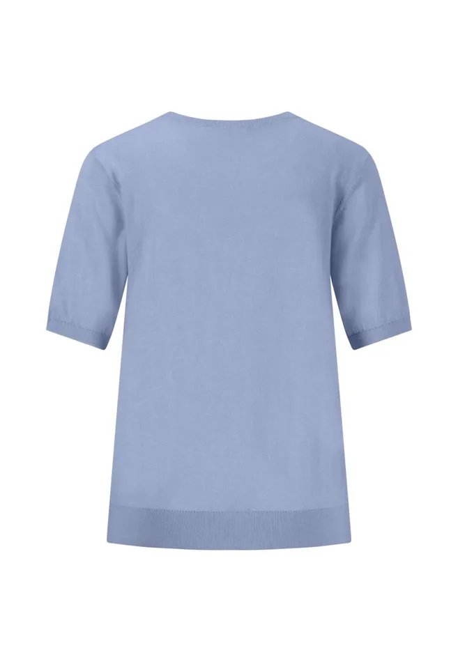 FYNCHHATTON Halbworm Knitting Sweater With Silk Content Sandsummer Redlight Blue Women Sweater