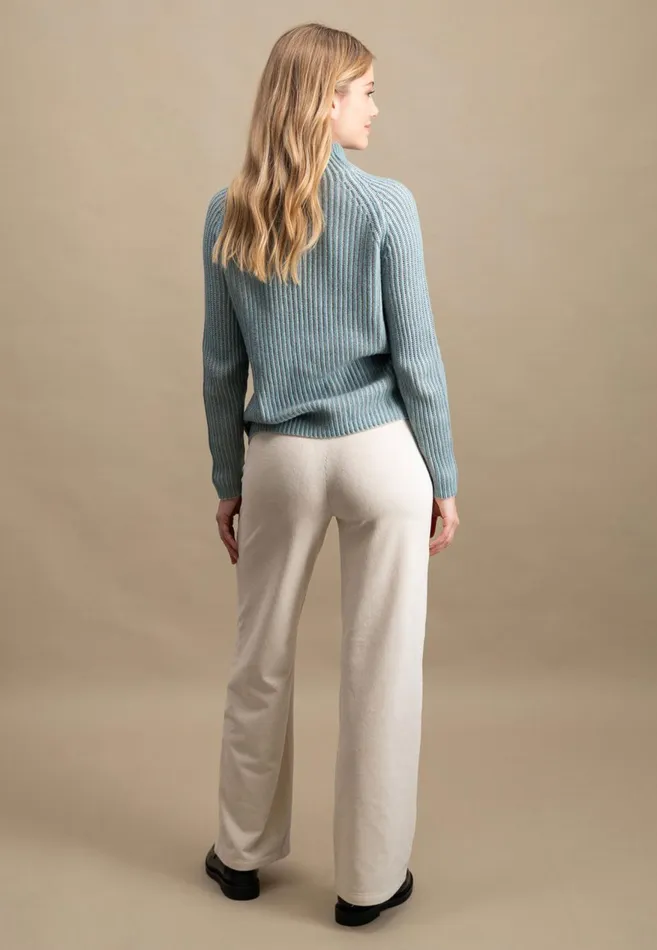 FYNCHHATTON Knitting Sweater Made Of Wool Mix In Twotone Look Aqua Seaelegant Pink Women Sweater