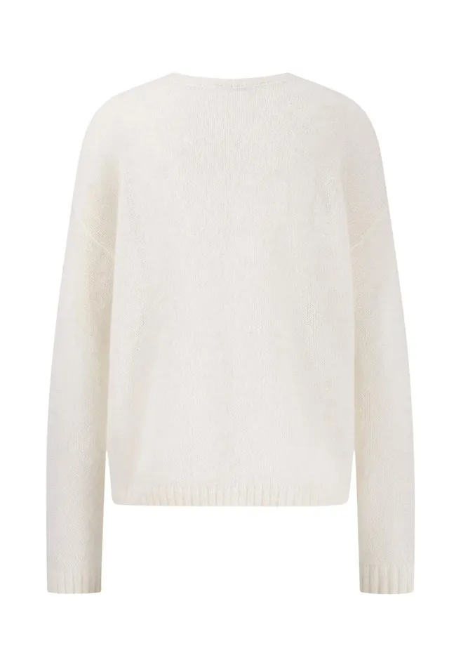 FYNCHHATTON Knitting Sweater With A Round Neckline Neon Papayablue Purplesummer Taupemilk Women Sweater
