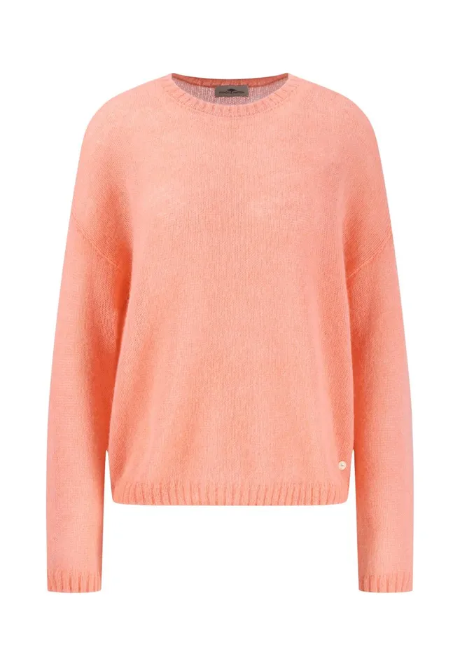 FYNCHHATTON Knitting Sweater With A Round Neckline Neon Papayablue Purplesummer Taupemilk Women Sweater
