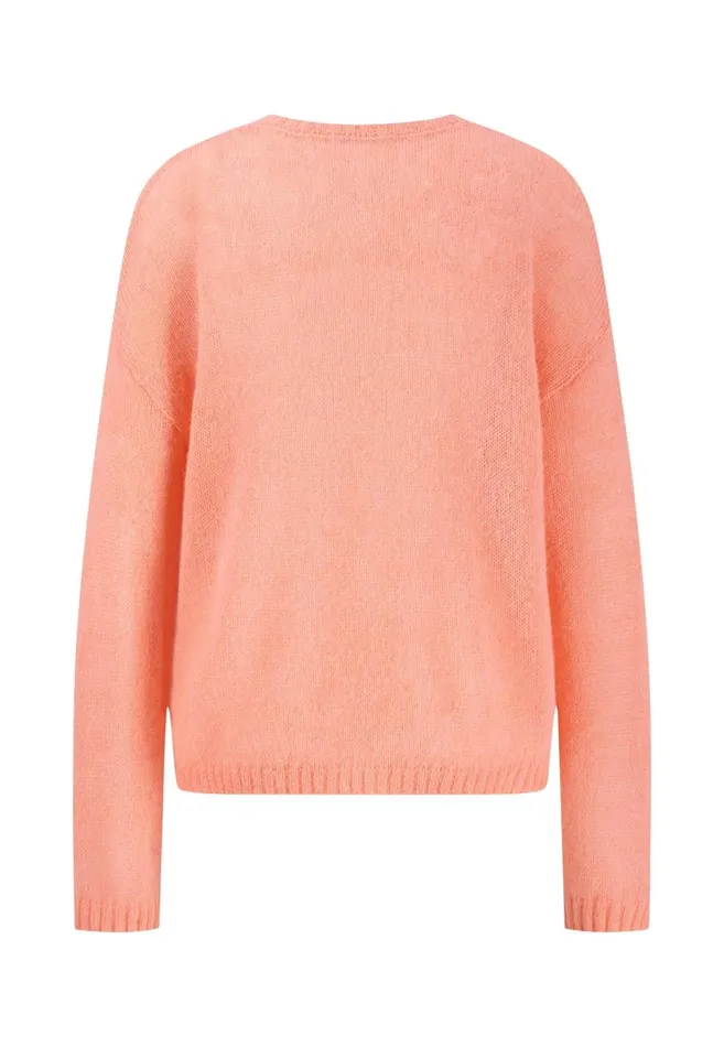 FYNCHHATTON Knitting Sweater With A Round Neckline Neon Papayablue Purplesummer Taupemilk Women Sweater
