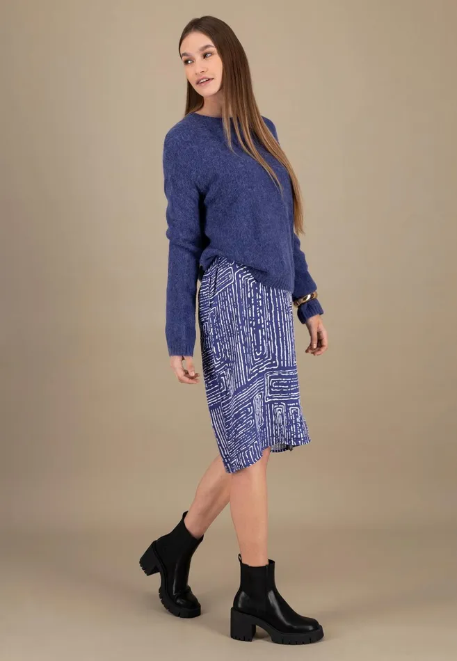FYNCHHATTON Knitting Sweater With A Round Neckline Neon Papayablue Purplesummer Taupemilk Women Sweater