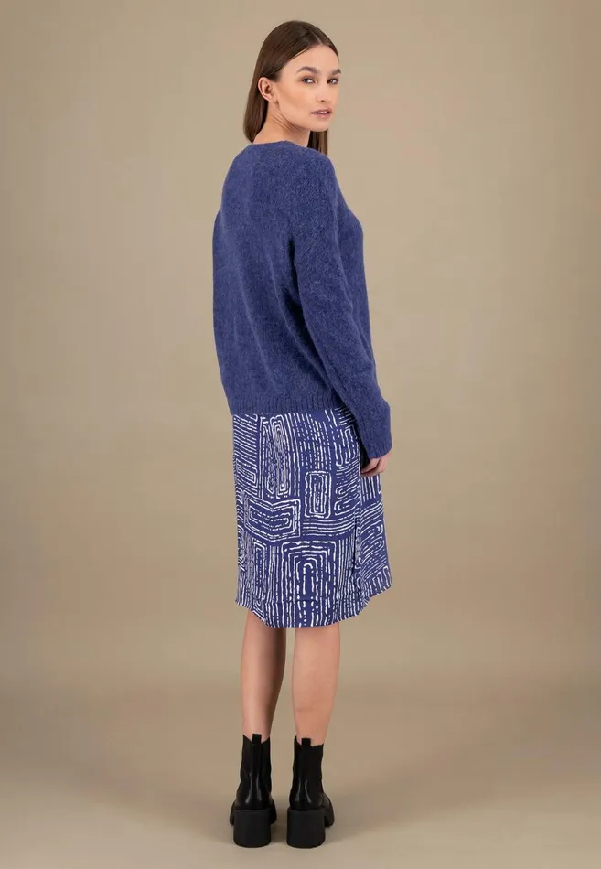 FYNCHHATTON Knitting Sweater With A Round Neckline Neon Papayablue Purplesummer Taupemilk Women Sweater