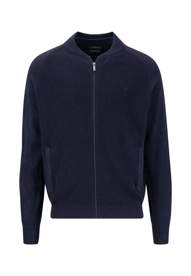 FYNCHHATTON Parting Jacket CasualFit Made Of 100 Cotton New Offwhitesummer Breezenavy Men Cardigan