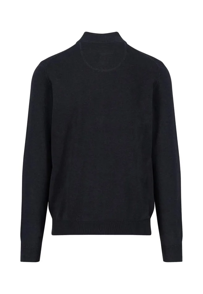 FYNCHHATTON Parting Jacket Made Of Cotton With A Stand up Collar Navynightcharcoalearth Men Cardigan