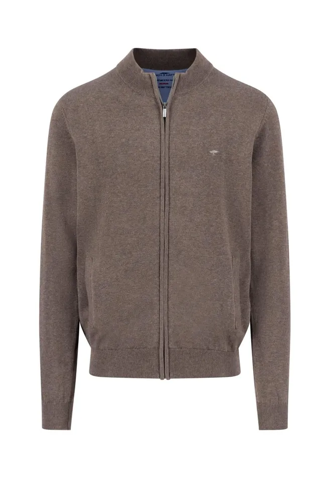 FYNCHHATTON Parting Jacket Made Of Cotton With A Stand up Collar Navynightcharcoalearth Men Cardigan