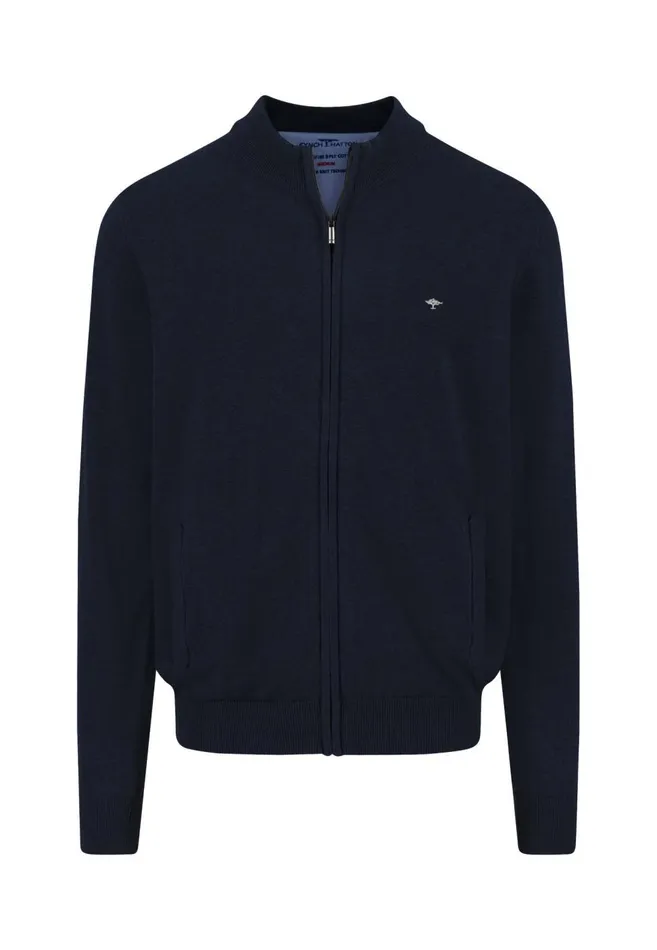 FYNCHHATTON Parting Jacket Made Of Cotton With A Stand up Collar Navynightcharcoalearth Men Cardigan